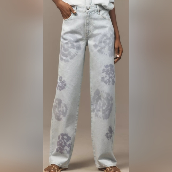 Anthropologie Pilcro size 34 Sunset High Rise Straight Boho Azores Jeans NWT - Picture 4 of 14